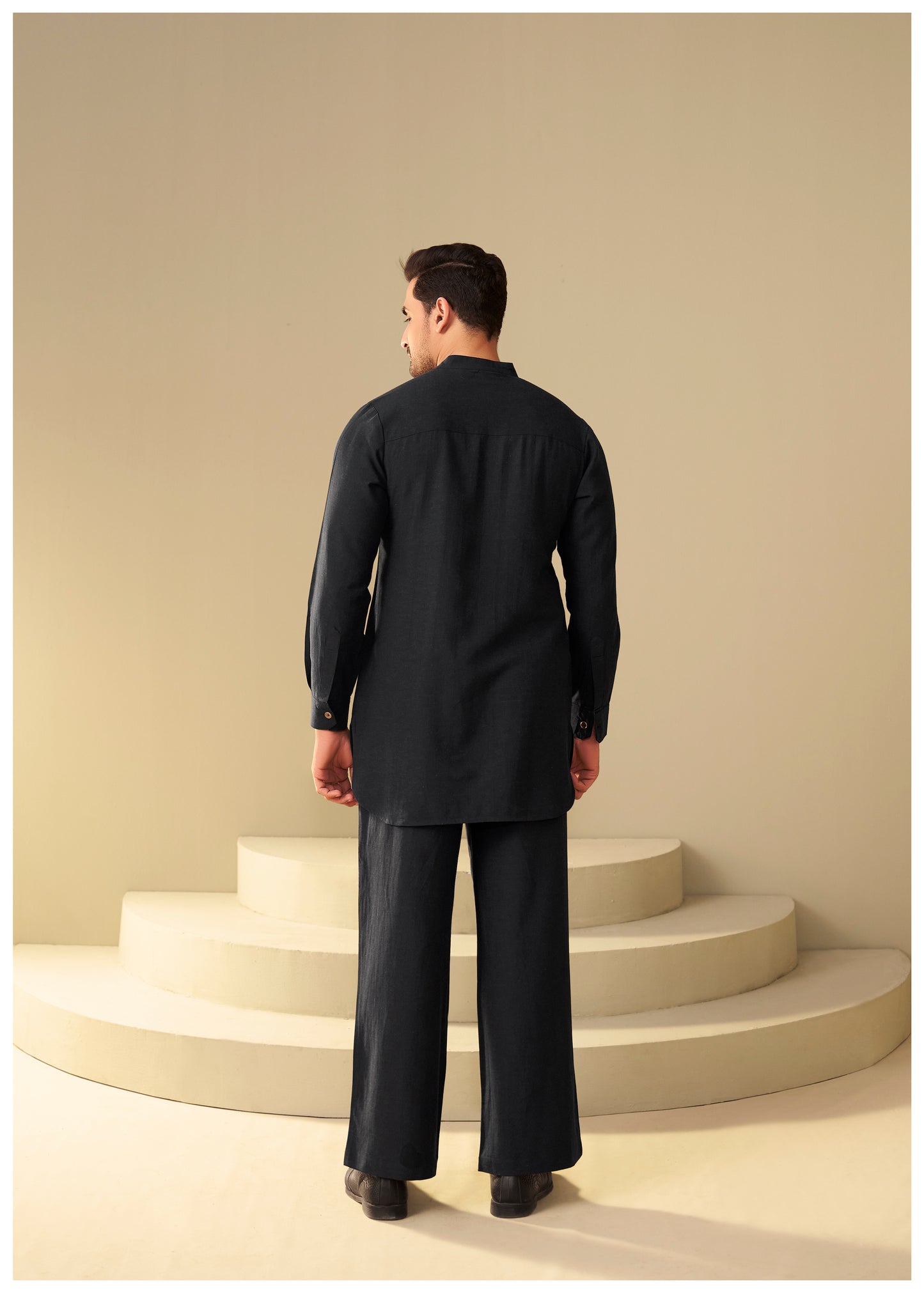 Black Co-Ord Set for Men – Premium Ethnic Wear Ethnoir India