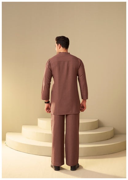 Brown Utility Co-Ord Set for Men – Modern Ethnic Ethnoir India