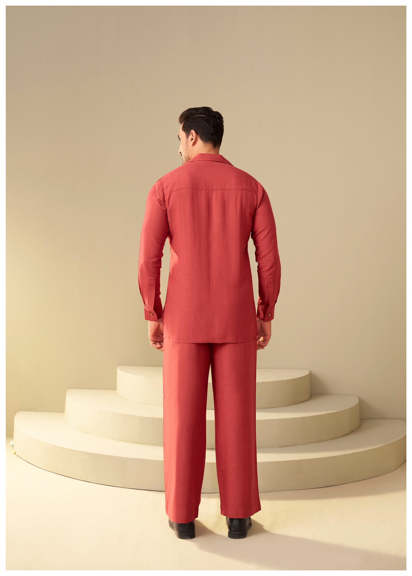 Rust Co-Ord Set for Men Statement Fit – Ethnoir Ethnic Wear