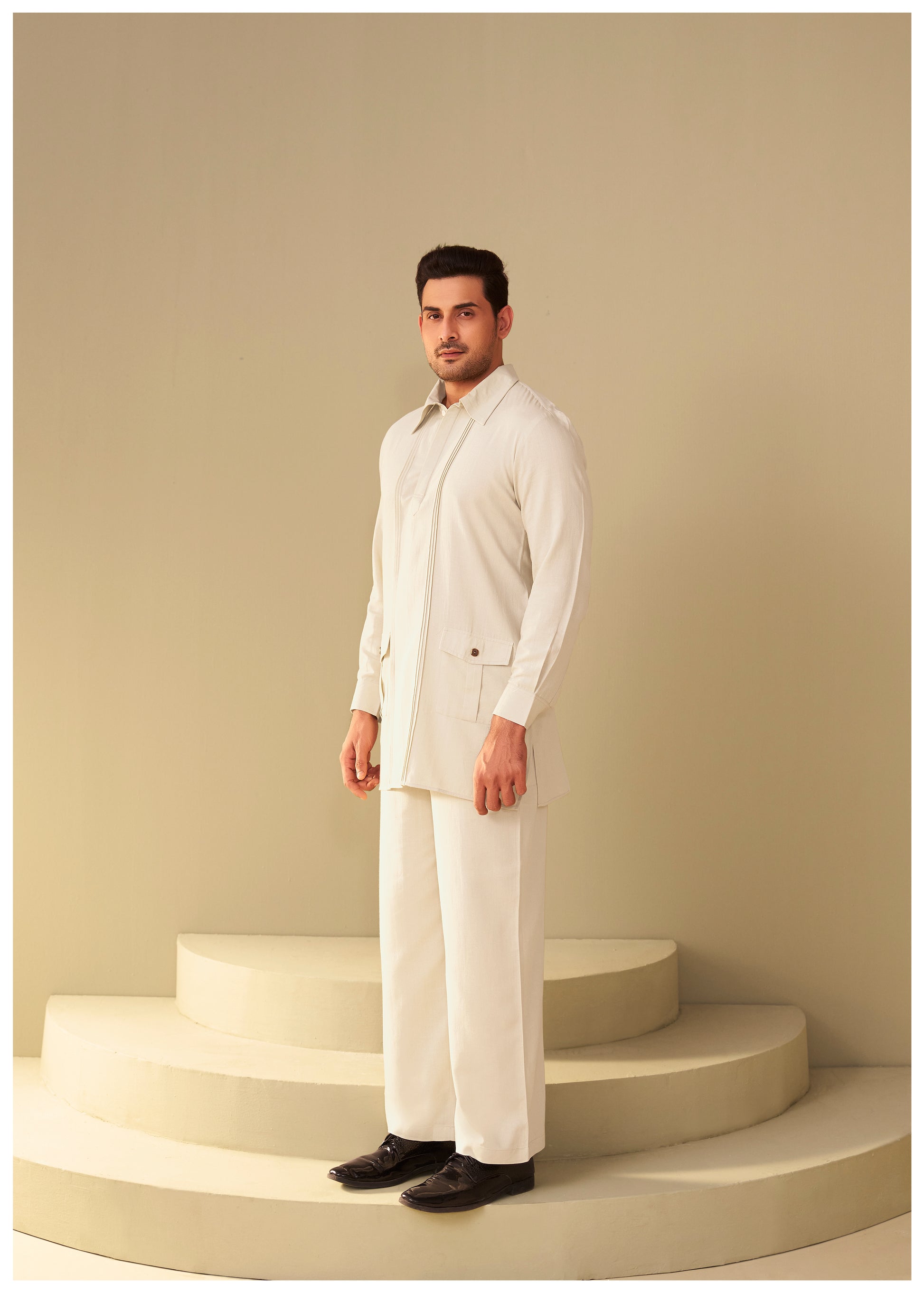 Sand Beige Men's Co-Ord Set Kurta and Bottom – Ethnoir Premium Ethnic Wear
